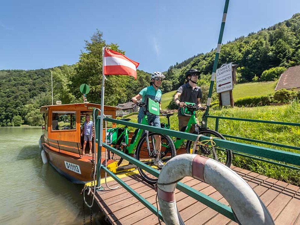 Crossing the danube by ferry