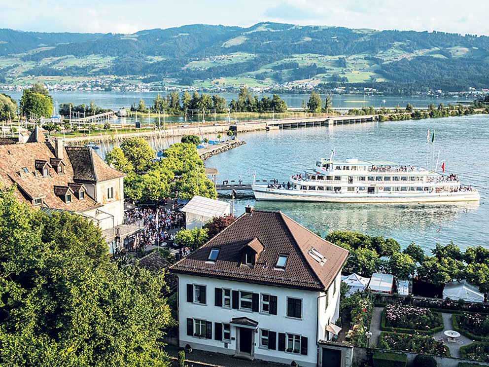Blick vom Schloss Rapperswil auf den Zürichsee