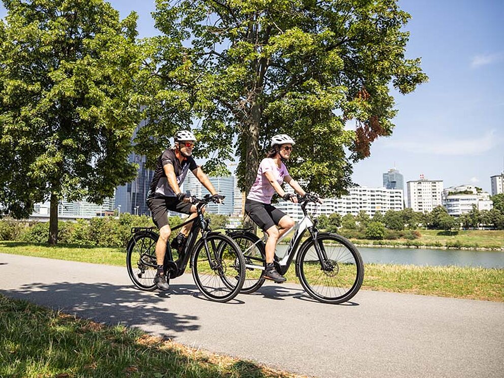 Mit dem Fahrrad durch Wien-Donaustadt