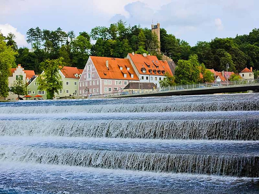 Lechwehr an der Stadt Landsberg am Lech