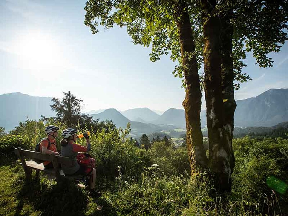 Rasten auf der MTB-Tour Dachsteinrunde