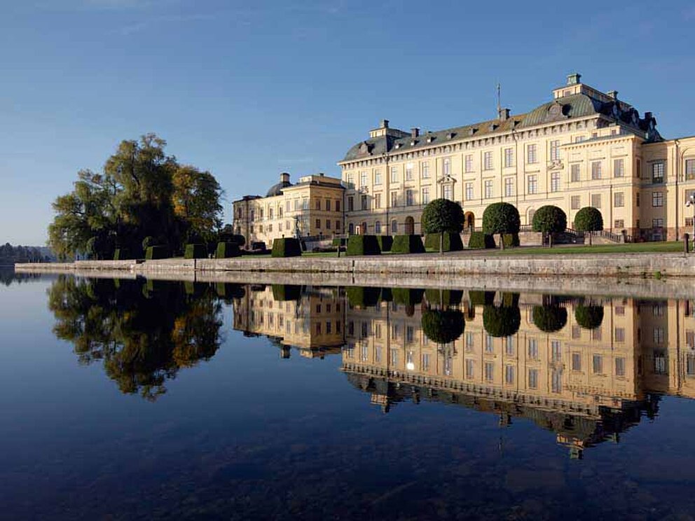 Schloss Drottningholm mit Mälaren See