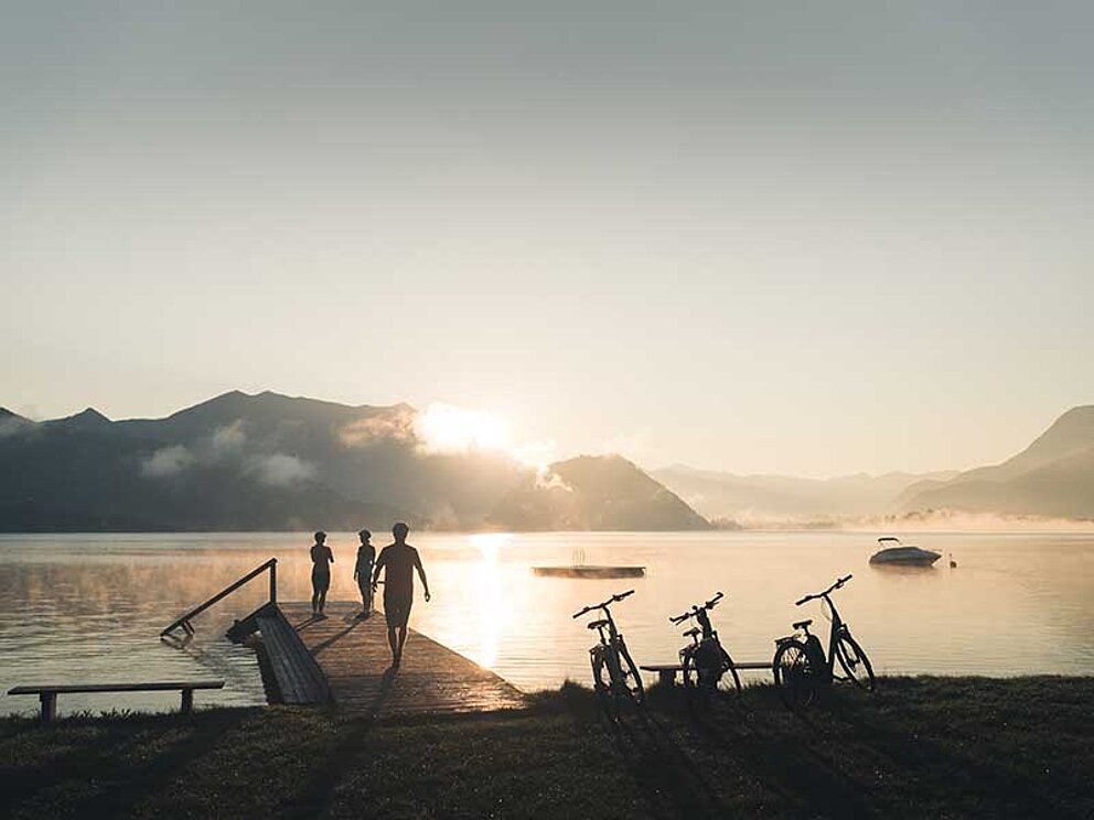 Sonnenuntergang am Steg Gschwendt