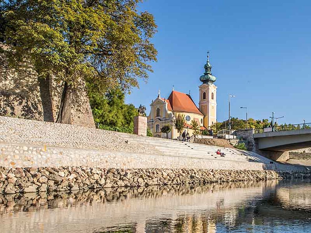Promenade der Stadt Gyor