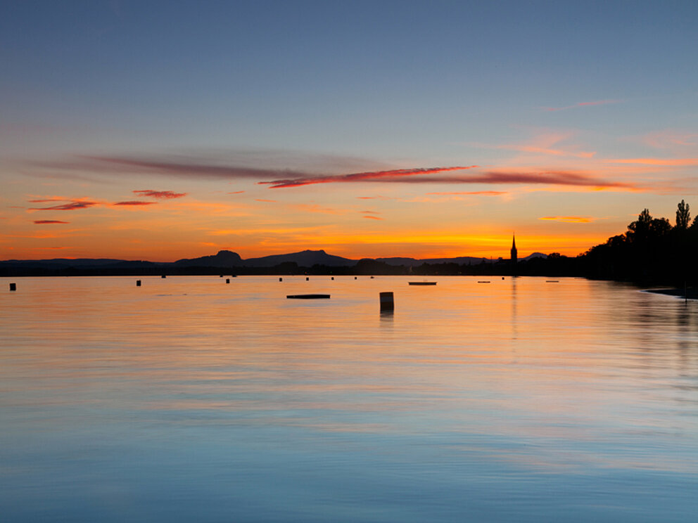 Sonnenuntergang am Bodensee in Radolfszell