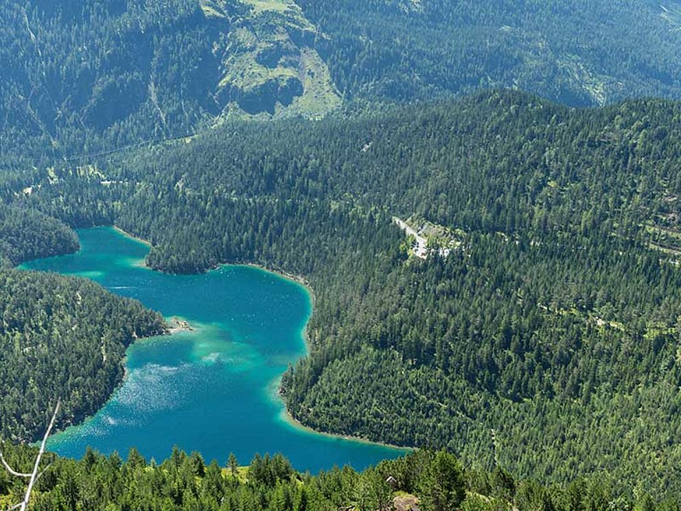 Inmitten von Wäldern und unberührter Natur liegt der idyllische Blindsee.