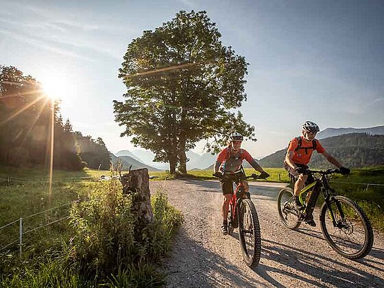 Zwei Biker unterwegs auf der Dachsteinrunde