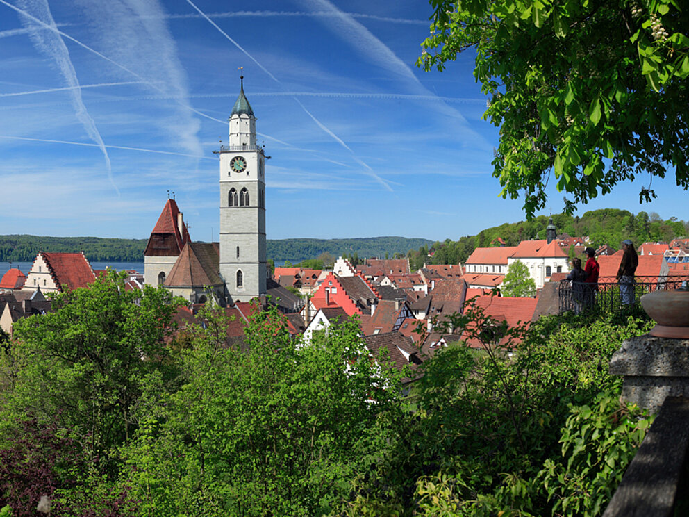 Überlingen in Deutschland am Bodenseeradweg