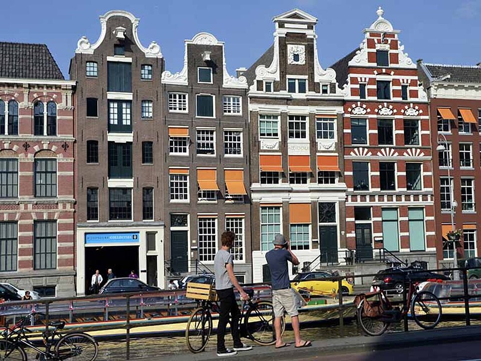 Gebäudefassaden in Amsterdam in Holland
