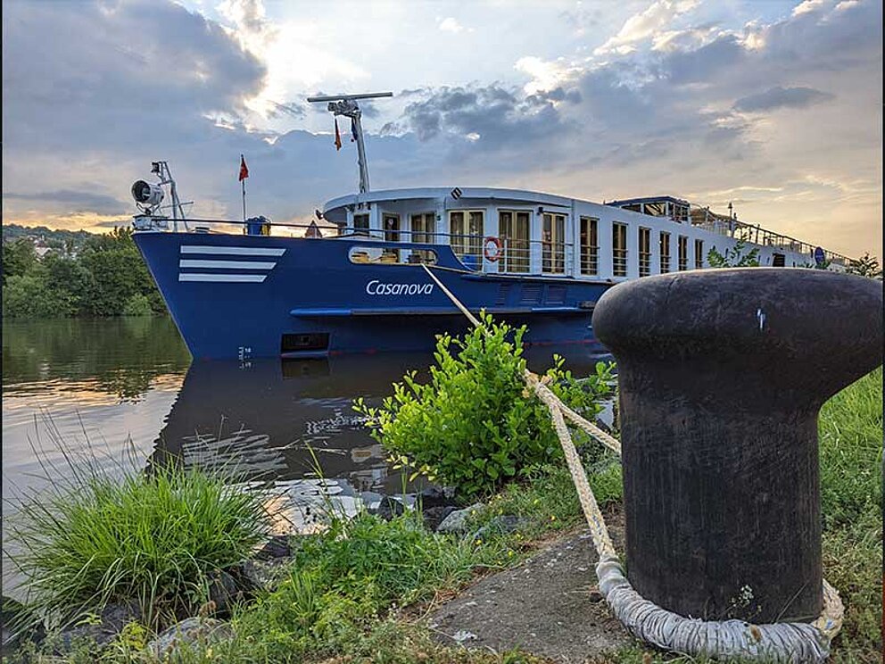 Bug des Flussschiffes MS Casanova