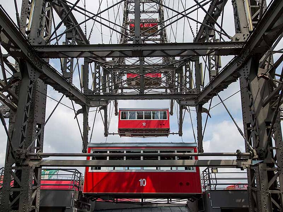 Riesenrad-Kabinen im Prater in Wien