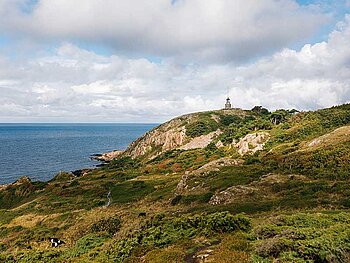 Der Wanderweg vor der Küste von Skane n Schweden
