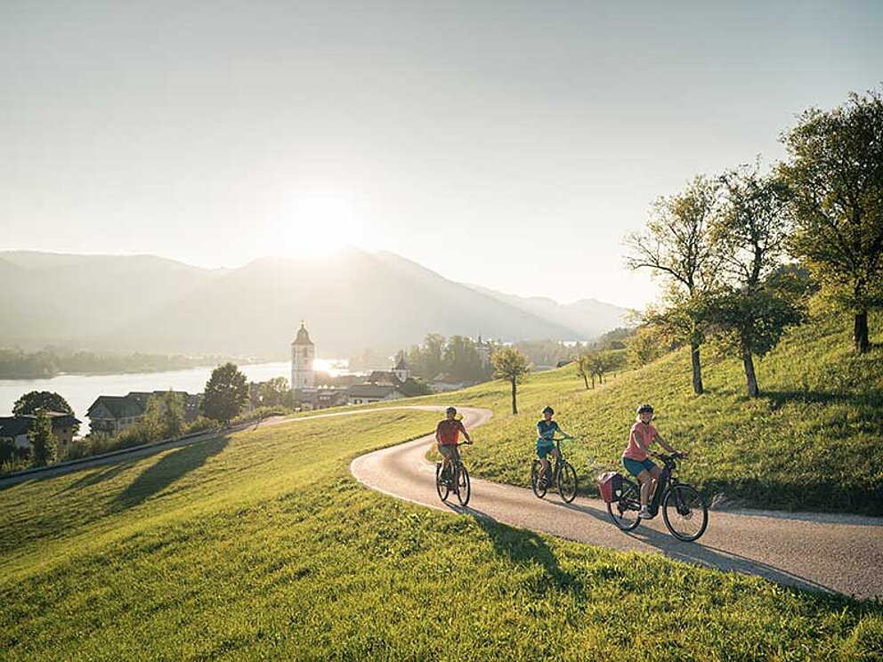Radfahren am Wolfgangsee