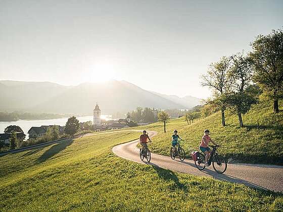 Radfahren am Wolfgangsee