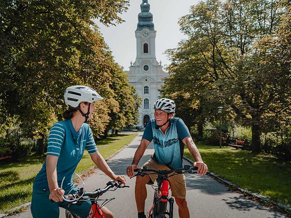 Radtour am Donauradweg im Stift Engelszell