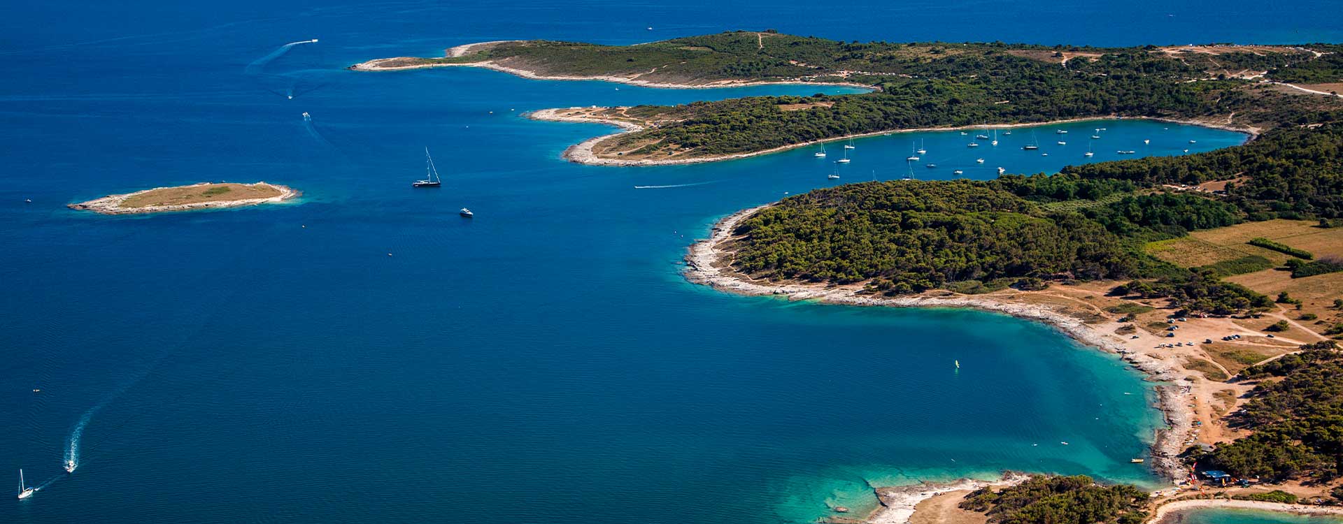 Luftaufnahme vom Kap Kamenjak in Istrien, Kroatien