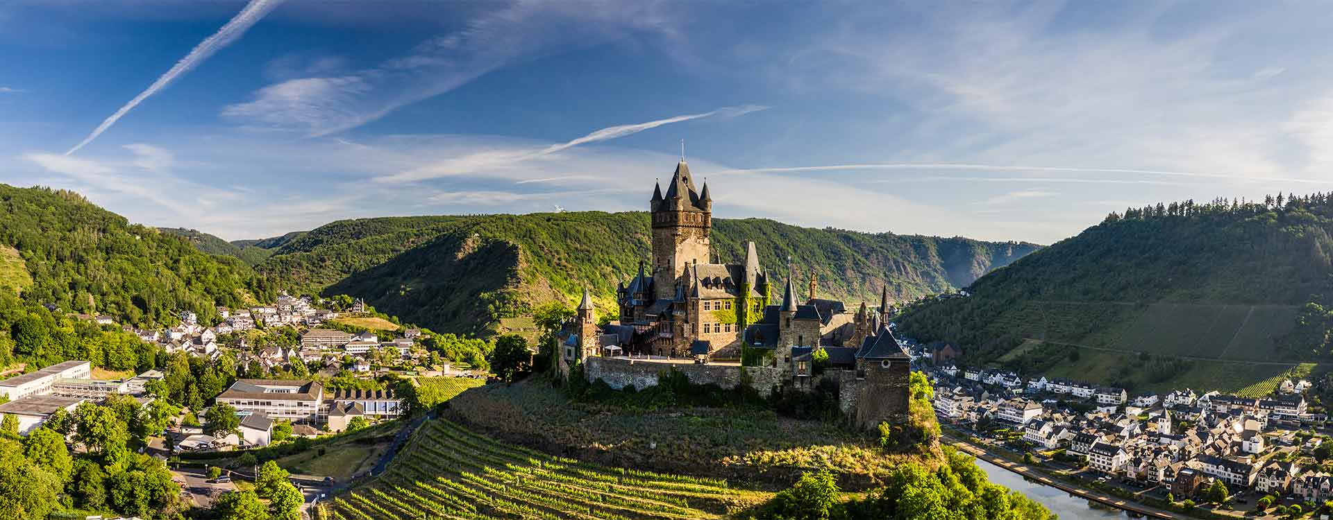 Blick auf die Reichsburg in Cochem